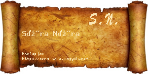 Séra Nóra névjegykártya
