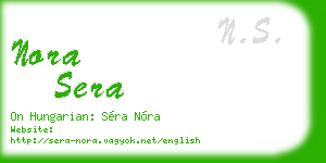 nora sera business card